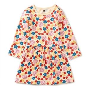 Tea‎ Collection Multicolor Floral Kids Dress Size 7